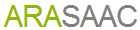  logo with the letters ARA in green and SAAC in gray 