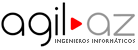 Logotipo tipográfico de la empresa agil AZ